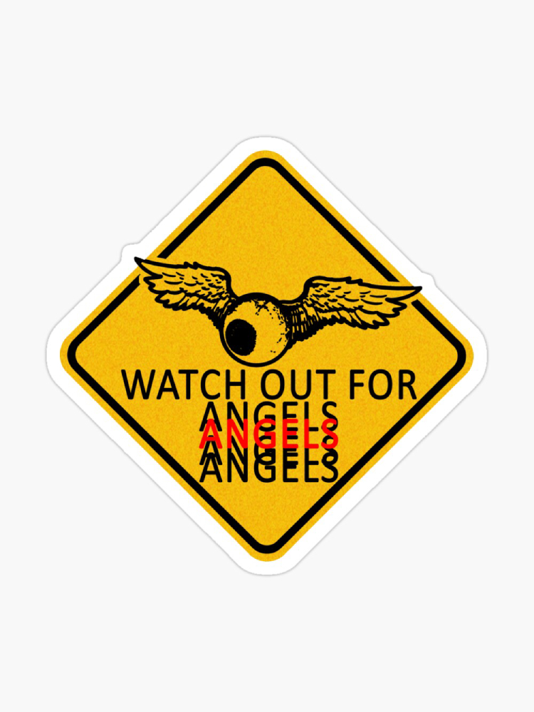 Watch Out for Angels Sticker